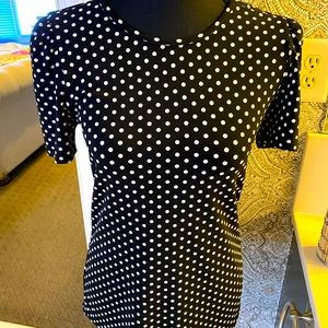 Philosophy Black and White Polka Dot Shirt